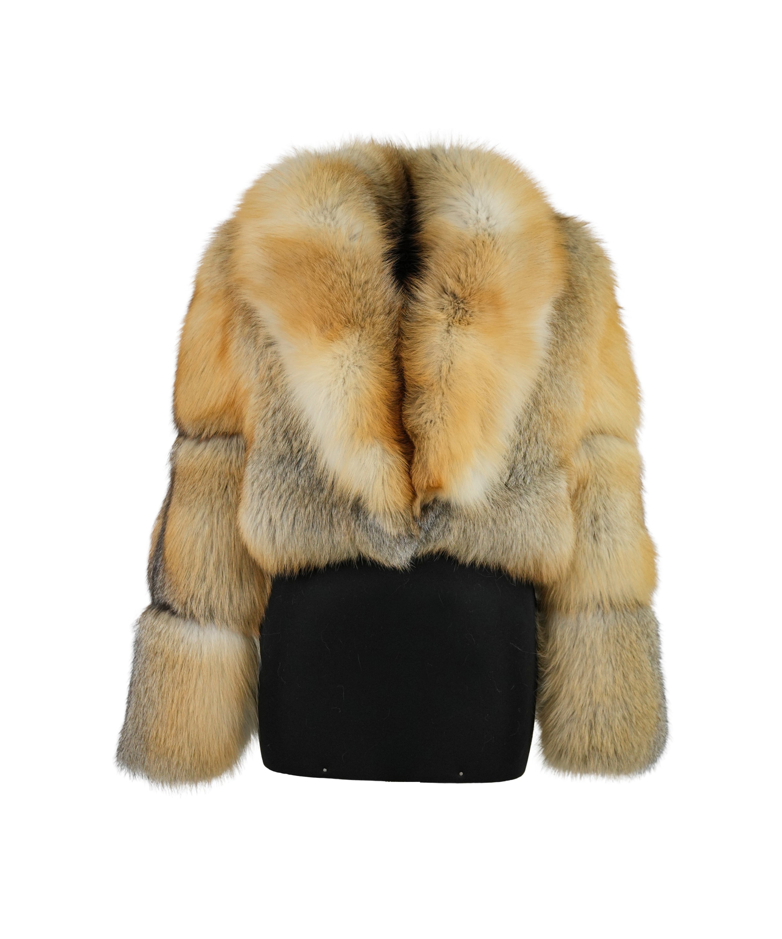 Cropped Women Fox Fur Jacket Style # 6001