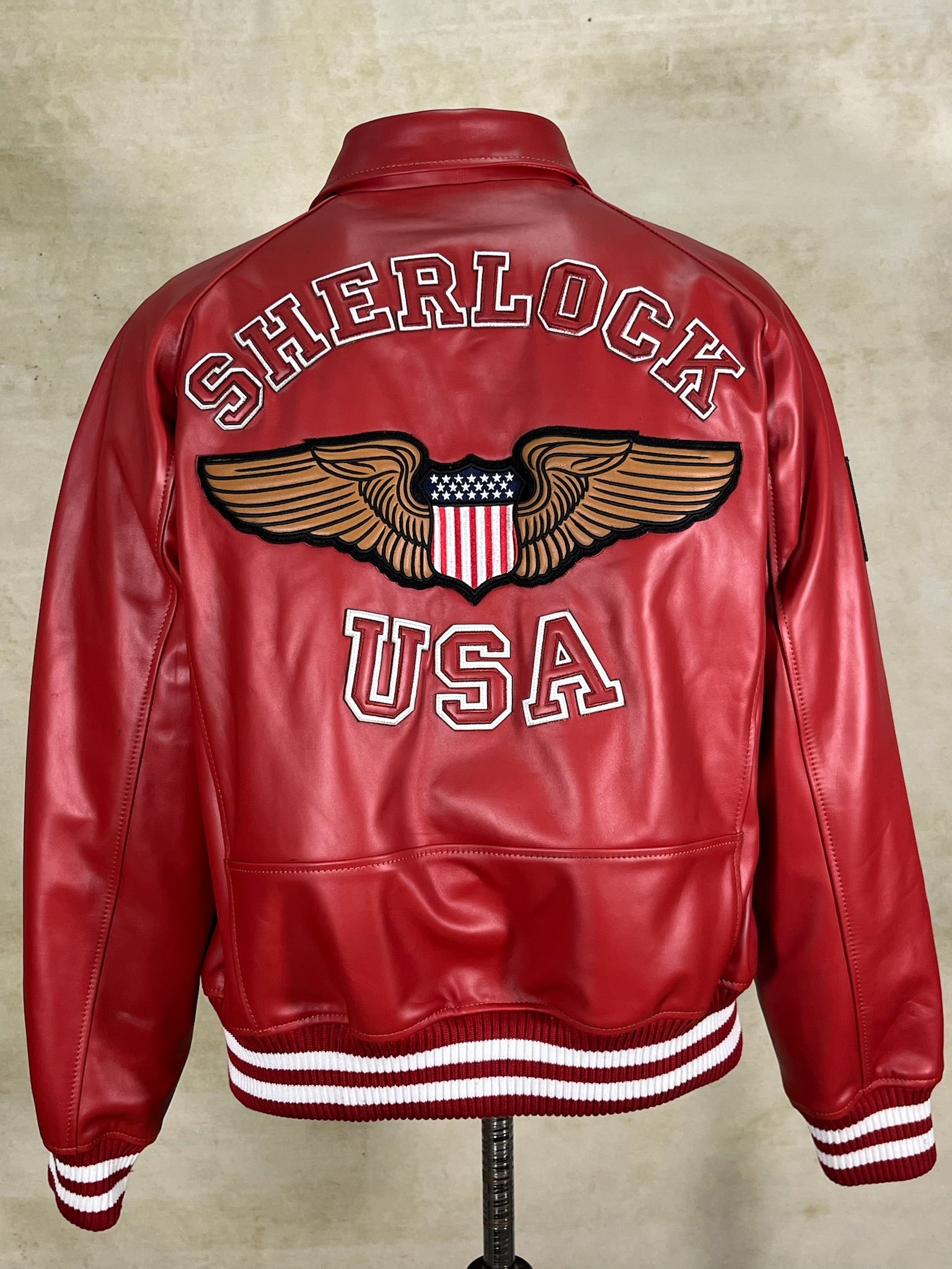 Men's SHERLOCK RED Style Cow Hide Jacket Style # SHR 1