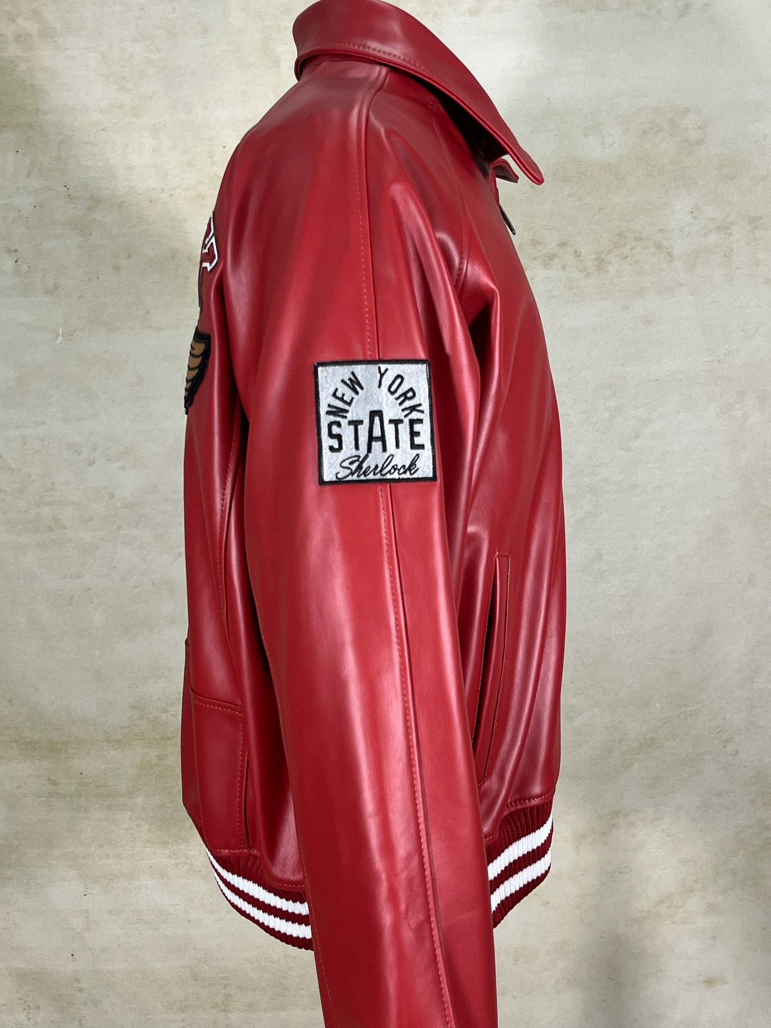 Men's SHERLOCK RED Style Cow Hide Jacket Style # SHR 1