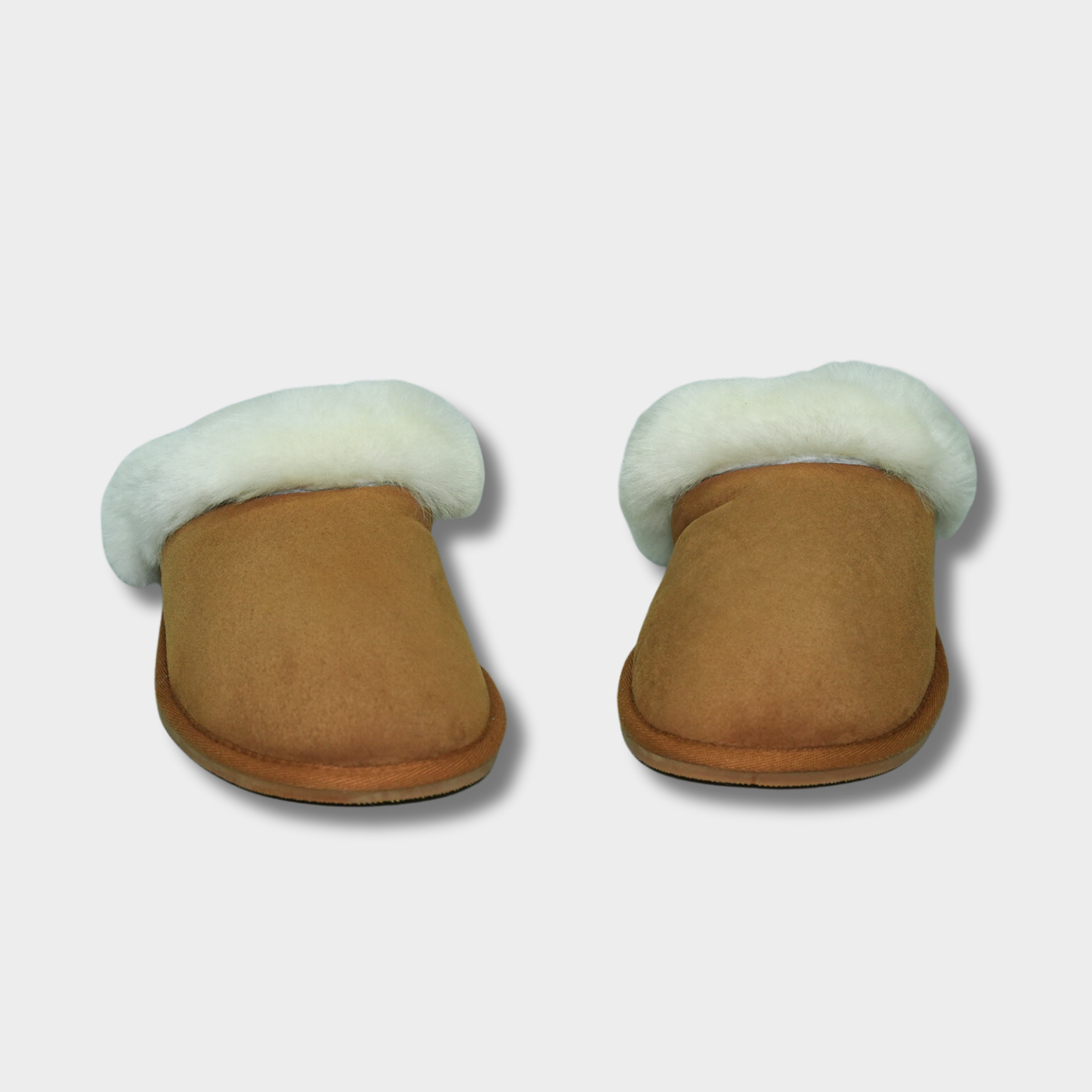Women's  Merino Sheepskin Lined Scuff Slippers Style # KT-40 CHESTNUT