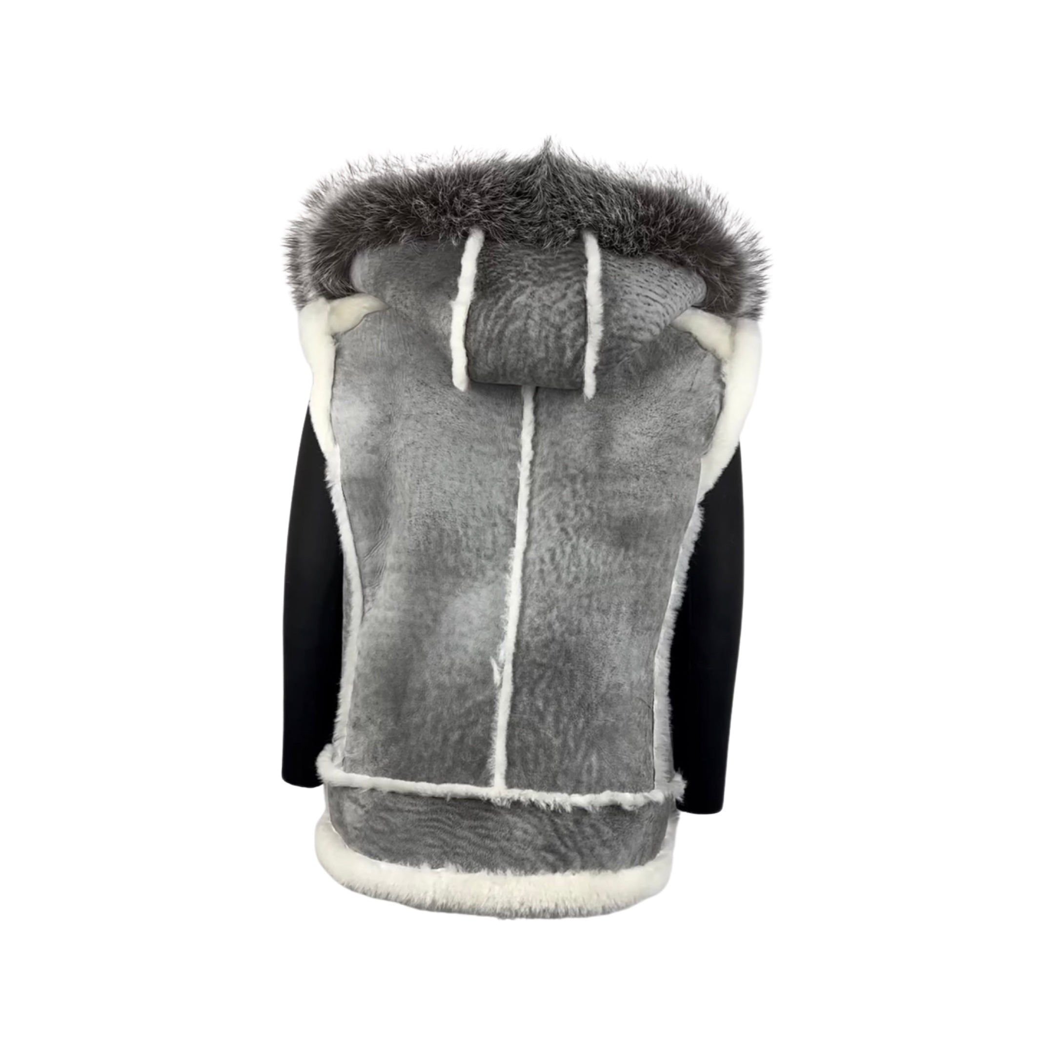 Men's Distressed White shearling Vest Style # 8001