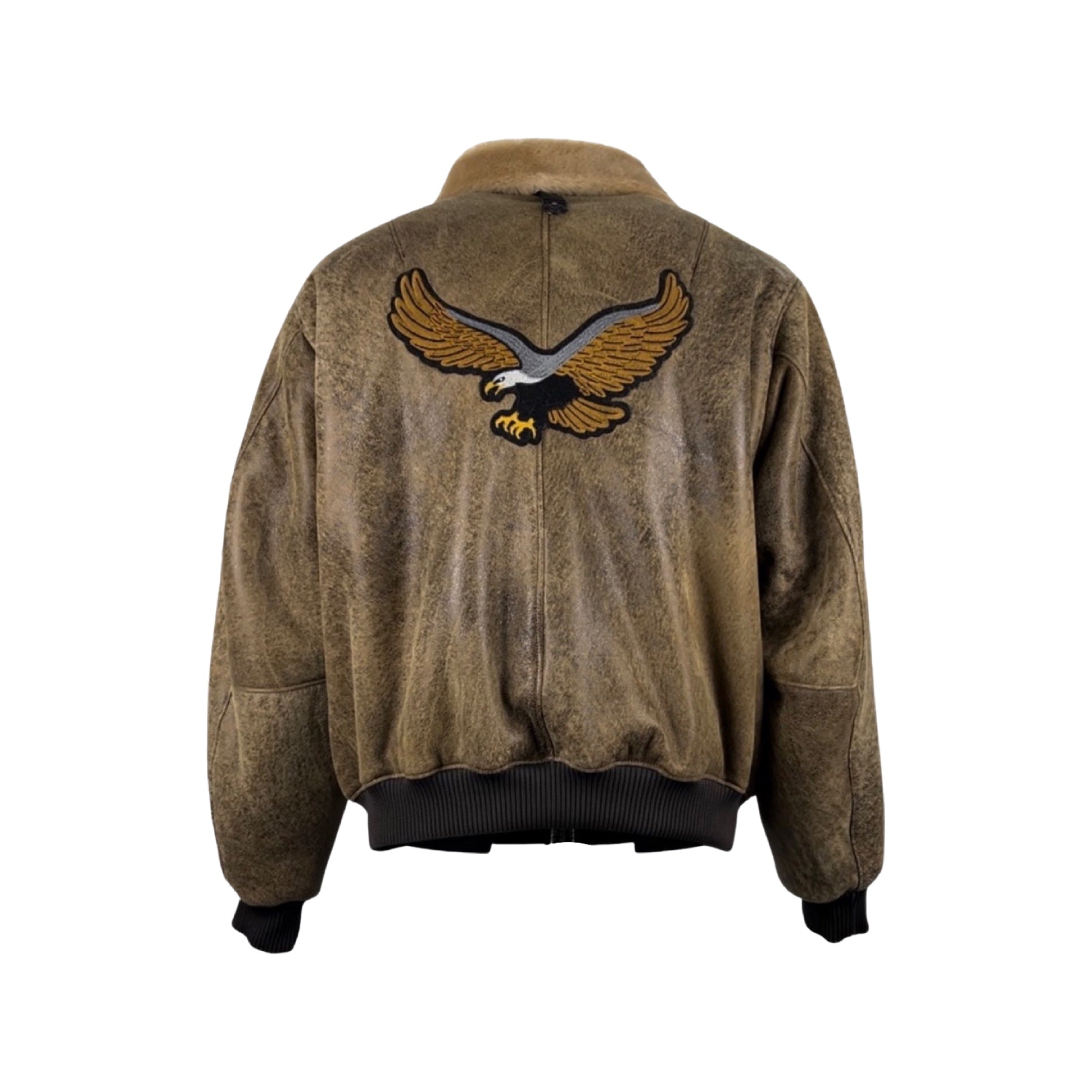 Men's Shearling Bomber Jacket Style # K-01